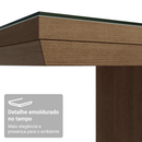 Mesa de Jantar Retangular Tampo com Moldura e Vidro Sobreposto Rustic/Crema 5275 Madesa
