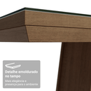 Mesa de Jantar Retangular Tampo com Moldura e Vidro Sobreposto Rustic 5364 Madesa