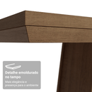 Mesa de Jantar Retangular Tampo com Moldura Rustic/Branco 5364 Madesa