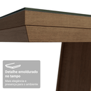 Mesa de Jantar Retangular Tampo com Moldura e Vidro Sobreposto Rustic/Branco 5364 Madesa