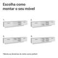 Rack Suspenso para TV até 80 Polegadas 218 cm 2 Portas Branco Agata Madesa