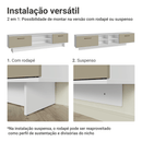 Rack para TV até 80 Polegadas 218 cm 2 Portas Branco/Crema Agata Madesa