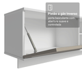 Rack Suspenso para TV até 80 Polegadas 218 cm 2 Portas Branco/Crema Vik Madesa