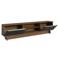 Rack para TV até 80 Polegadas 218 cm 2 Portas Rustic/Preto Lux Madesa