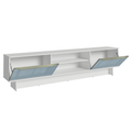 Rack para TV até 80 Polegadas 218 cm 2 Portas Branco/Cinza Lux Madesa