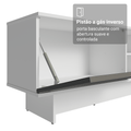 Rack para TV até 80 Polegadas 218 cm 2 Portas Branco/Cinza Vik Madesa
