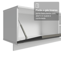 Rack Suspenso para TV até 80 Polegadas 218 cm 2 Portas Branco/Cinza Vik Madesa
