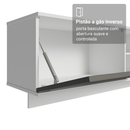 Rack Suspenso para TV até 80 Polegadas 218 cm 2 Portas Branco/Cinza Vik Madesa