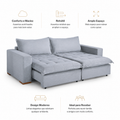 Sofá Cama Retrátil 3 Lugares Milano Design
