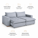 Sofá Cama Retrátil 3 Lugares Milano Design