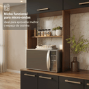 Torre Quente 60 cm 3 Portas Rustic/Preto Lille Madesa