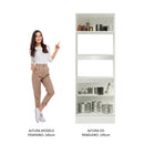 Torre Quente Madesa Smart 2 Portas e 1 Basculante Branco/Rustic XP