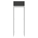Porta-Geladeira 73 cm 1 Porta Basculante Branco/Preto Glamy Madesa