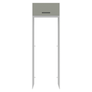 Porta-Geladeira 73 cm 1 Porta Basculante Branco/Cinza Agata Madesa