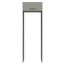 Porta-Geladeira 73 cm 1 Porta Basculante Cinza/Rustic/Cinza Agata Madesa