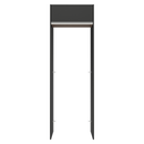 Porta-Geladeira 73 cm 1 Porta Basculante Preto/Rustic/Preto Glamy Madesa
