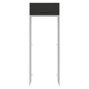 Porta-Geladeira 83 cm 1 Porta Basculante Branco/Preto Agata Madesa