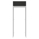 Porta-Geladeira 83 cm 1 Porta Basculante Branco/Preto Glamy Madesa