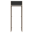 Porta-Geladeira 83 cm 1 Porta Basculante Rustic/Preto Glamy Madesa