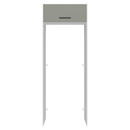Porta-Geladeira 83 cm 1 Porta Basculante Branco/Cinza Agata Madesa