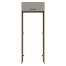 Porta-Geladeira 83 cm 1 Porta Basculante Rustic/Cinza Agata Madesa