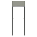 Porta-Geladeira 83 cm 1 Porta Basculante Cinza/Branco/Cinza Agata Madesa