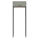 Porta-Geladeira 83 cm 1 Porta Basculante Cinza/Rustic/Cinza Agata Madesa