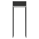 Porta-Geladeira 83 cm 1 Porta Basculante Preto/Branco/Preto Glamy Madesa