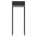 Porta-Geladeira 83 cm 1 Porta Basculante Preto/Rustic/Preto Glamy Madesa