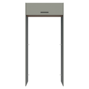 Porta-Geladeira 103 cm 1 Porta Basculante Cinza/Rustic/Cinza Agata Madesa