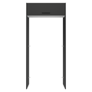 Porta-Geladeira 103 cm 1 Porta Basculante Preto/Branco/Preto Agata Madesa