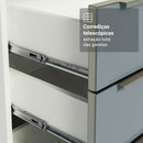 Armário de Cozinha Completa de Canto 416 x 60 cm Branco/Cinza Lux Madesa 01