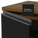 Armário de Cozinha Completa 290cm Rustic/Preto/Crema Safira Madesa 03