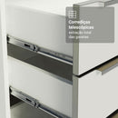 Armário de Cozinha Compacta 200 x 60 cm Branco/Branco Veludo Lux Madesa 06
