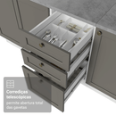 Armário de Cozinha Completa 270 cm Branco/Cinza Vik Madesa 06