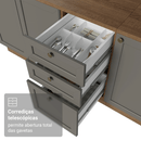 Armário de Cozinha Completa 270 cm Rustic/Cinza Vik Madesa 06