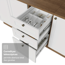 Armário de Cozinha Completa 340 cm Rustic/Branco Vik Madesa 01