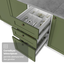 Armário de Cozinha Completa 340 cm Branco/Verde Vik Madesa 01