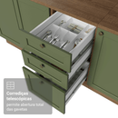 Armário de Cozinha Completa 340 cm Rustic/Verde Vik Madesa 01