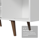 Rack para TV até 80 Polegadas 160cm Branco/Rustic Pés Rustic Madesa XP