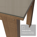 Conjunto Sala de Jantar Vanilla Mesa Tampo de Vidro 4 Cadeiras Rustic/Crema/Suede Imperial Madesa