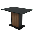 Conjunto Sala de Jantar Tampo de Vidro 4 Cadeiras Rustic/Preto/Oxford Jasmin Madesa