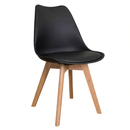 Conjunto Sala de Jantar Garda Mesa Tampo de Madeira 4 Cadeiras Rustic/Preto Madesa