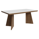 Conjunto Sala de Jantar Tampo de Madeira 4 Cadeiras Rustic/Branco/Silver Arles Madesa