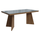 Conjunto Sala de Jantar Tampo com Vidro 4 Cadeiras Rustic/Cinza/Silver Todi Madesa