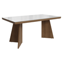Conjunto Sala de Jantar Tampo com Vidro 4 Cadeiras Rustic/Branco/Imperial Todi Madesa