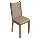 Conjunto Sala de Jantar Elóra Mesa Tampo de Vidro 6 Cadeiras Rustic/Crema/Sintético Bege Madesa
