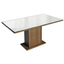 Conjunto Sala de Jantar Tampo de Vidro 6 Cadeiras Rustic/Branco/Imperial Azaleia Madesa