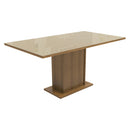 Conjunto Sala de Jantar Tampo de Vidro 6 Cadeiras Rustic/Crema/Imperial Azaleia Madesa