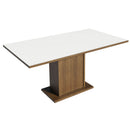 Conjunto Sala de Jantar Tampo de Madeira 6 Cadeiras Rustic/Branco/Imperial Bosque Madesa